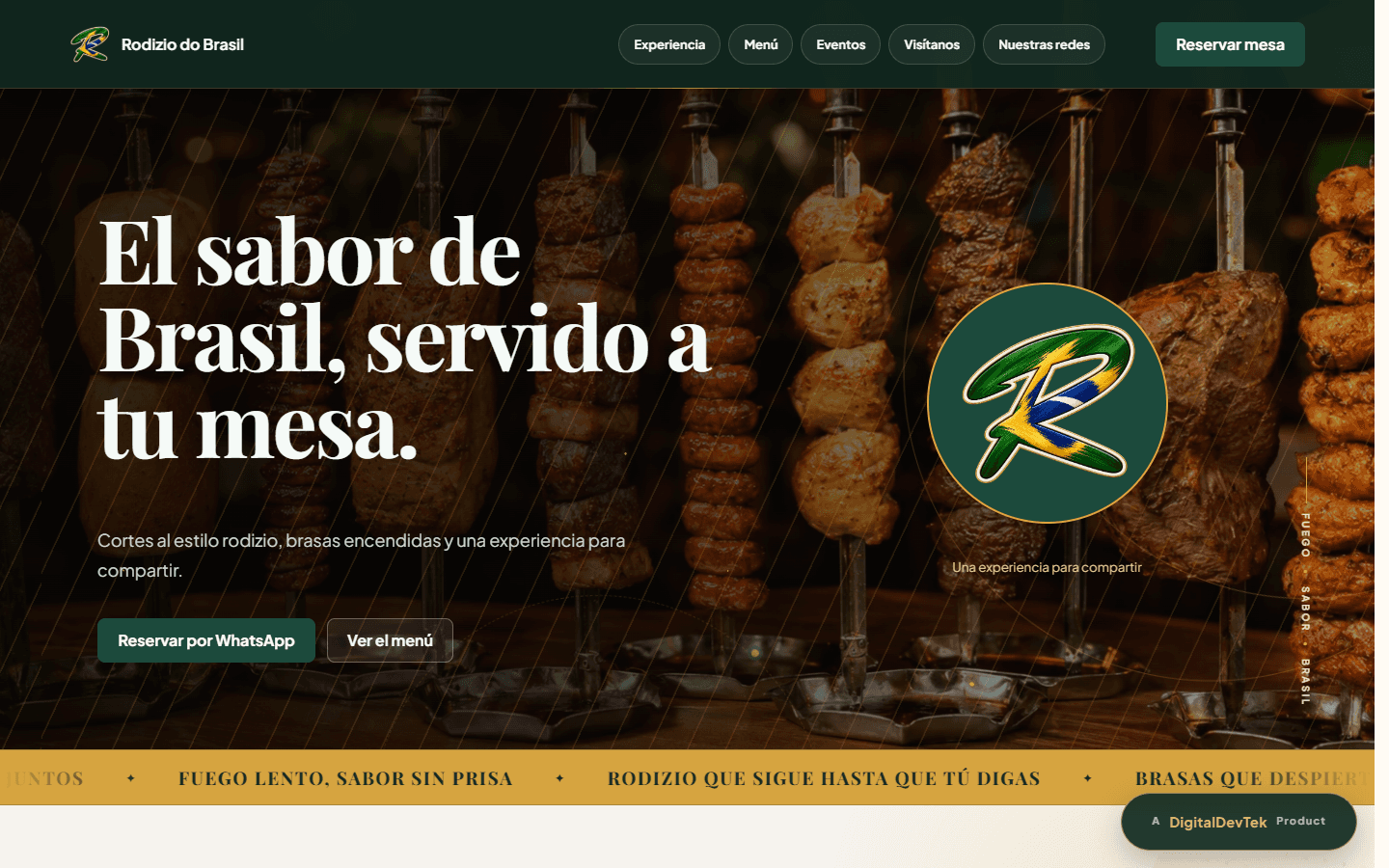 Página de inicio de Rodizio do Brasil Cali